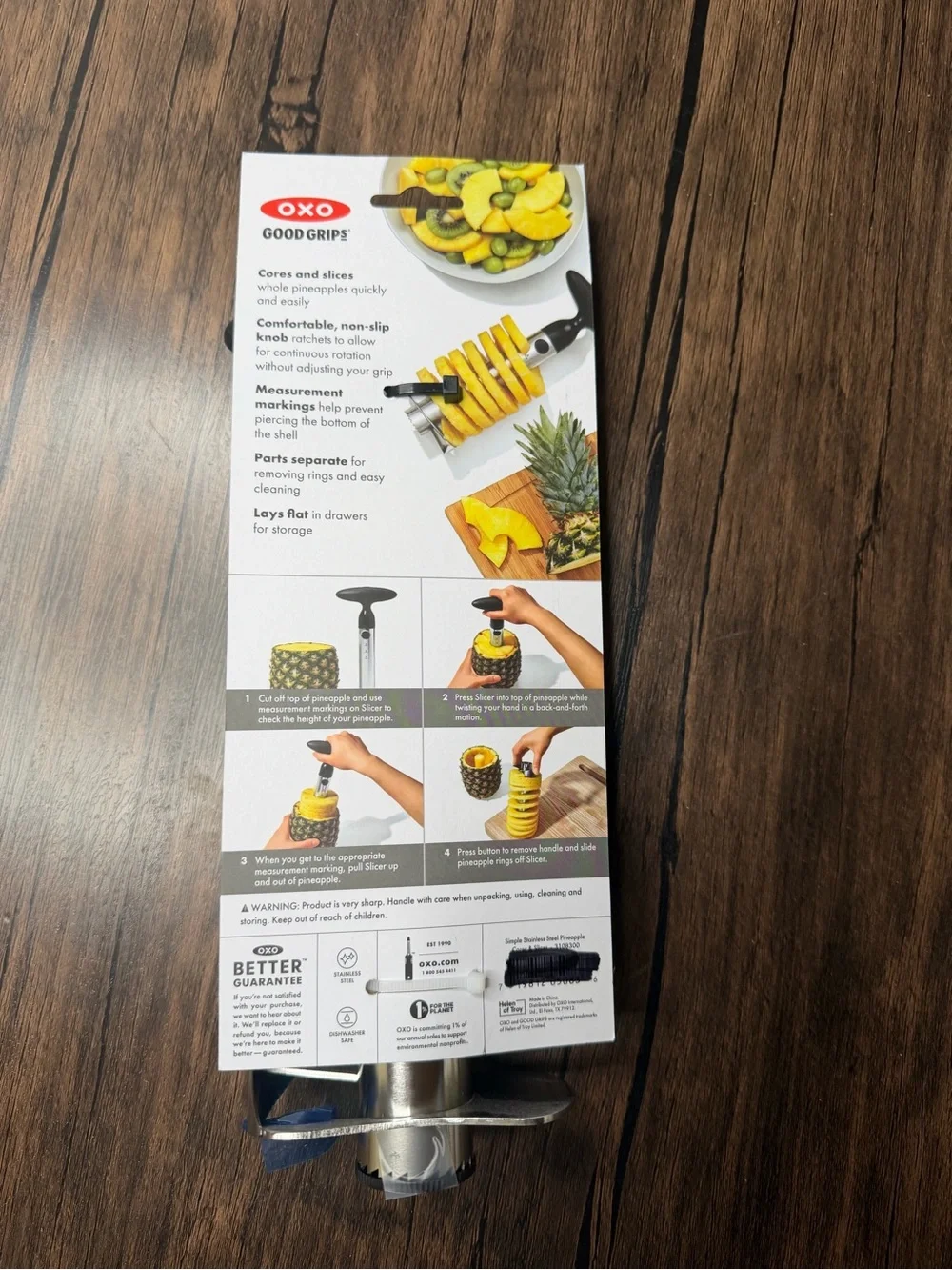 New Stainless Steel Pineapple Corer with Black Handle - oxo